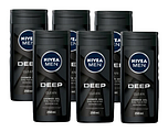 Nivea Men Deep Clean Shower Gel Voordeelverpakking 6x250ML Nivea Men Deep Clean Shower Gel Voordeelverpakking 6x250ML