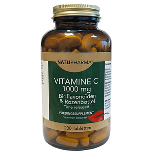 Natupharma Vitamine C 1000mg Bioflavonoïden & Rozenbottel - Time Released 200TB