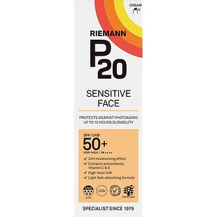 Riemann P20 Zonnebrand Sensitive Face SPF50+ 50GR