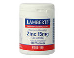 Lamberts Zink Citraat 15 mg Tabletten 180TB Lamberts Zink Citraat 15 mg Tabletten 180TB
