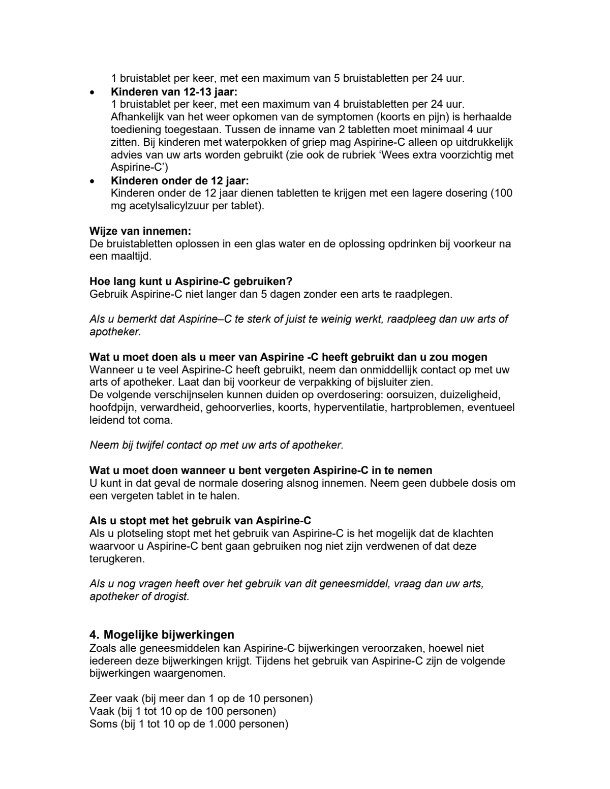 C Bruistabletten afbeelding van document #5, leaflet