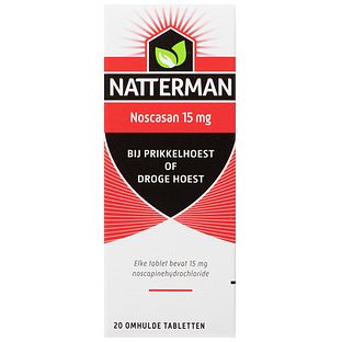 Natterman Noscasan 15 mg bij prikkelhoest of droge hoest Tabletten 20ST