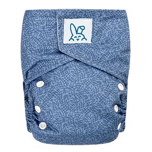 Bumbuns Easy Herbruikbare Luier Criss Cross Blue Klittenband 1ST