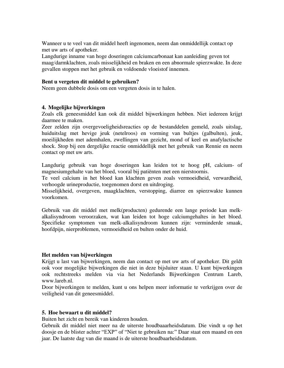 Pepermunt kauwtabletten bij brandend maagzuur afbeelding van document #4, leaflet
