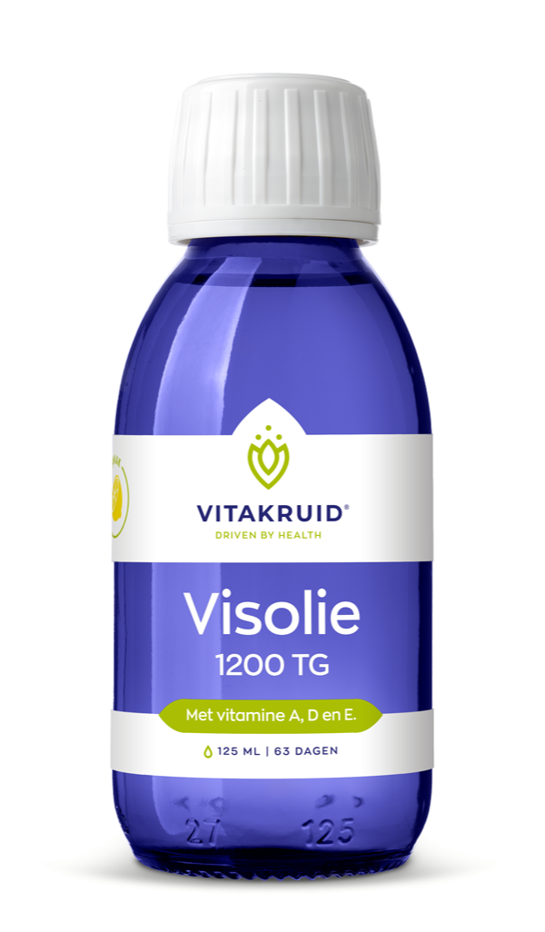 Vitakruid Visolie 1200 Vloeibaar Triglyceriden met A, D & E Olie 125ML