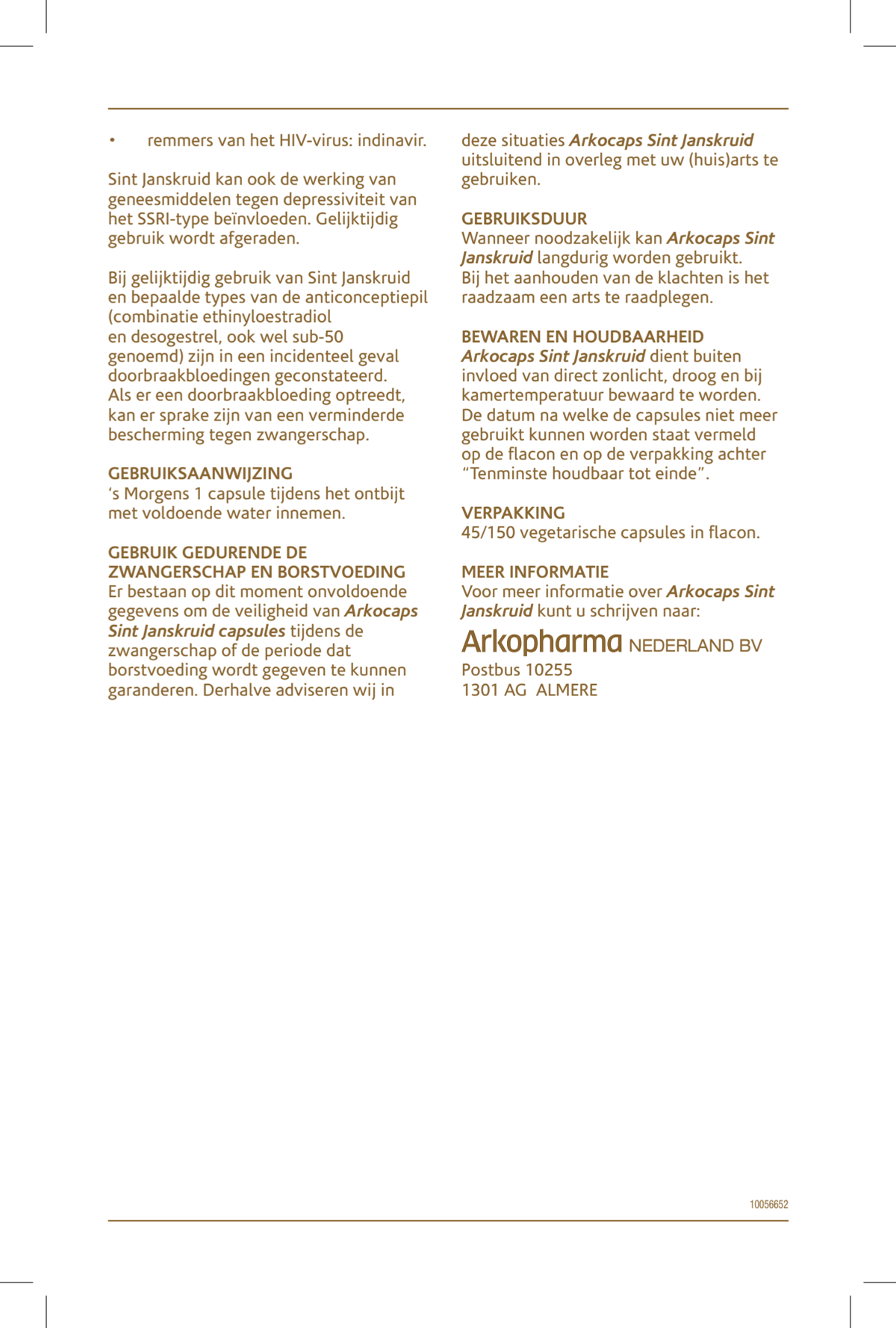 Sint Janskruid Capsules afbeelding van document #2, instructions