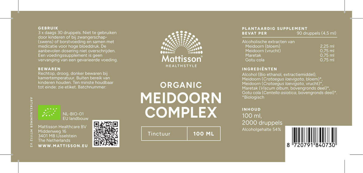 Biologisch Meidoorn Complex Druppels afbeelding van document #1, label