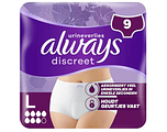 Always Discreet Incontinentie Broekjes Maat L 9ST Always Discreet Incontinentie Broekjes Maat L 9ST
