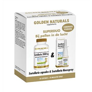 Golden Naturals Scutellaria Capsules + Neusspray 1ST Golden Naturals Scutellaria Capsules + Neusspray 1ST