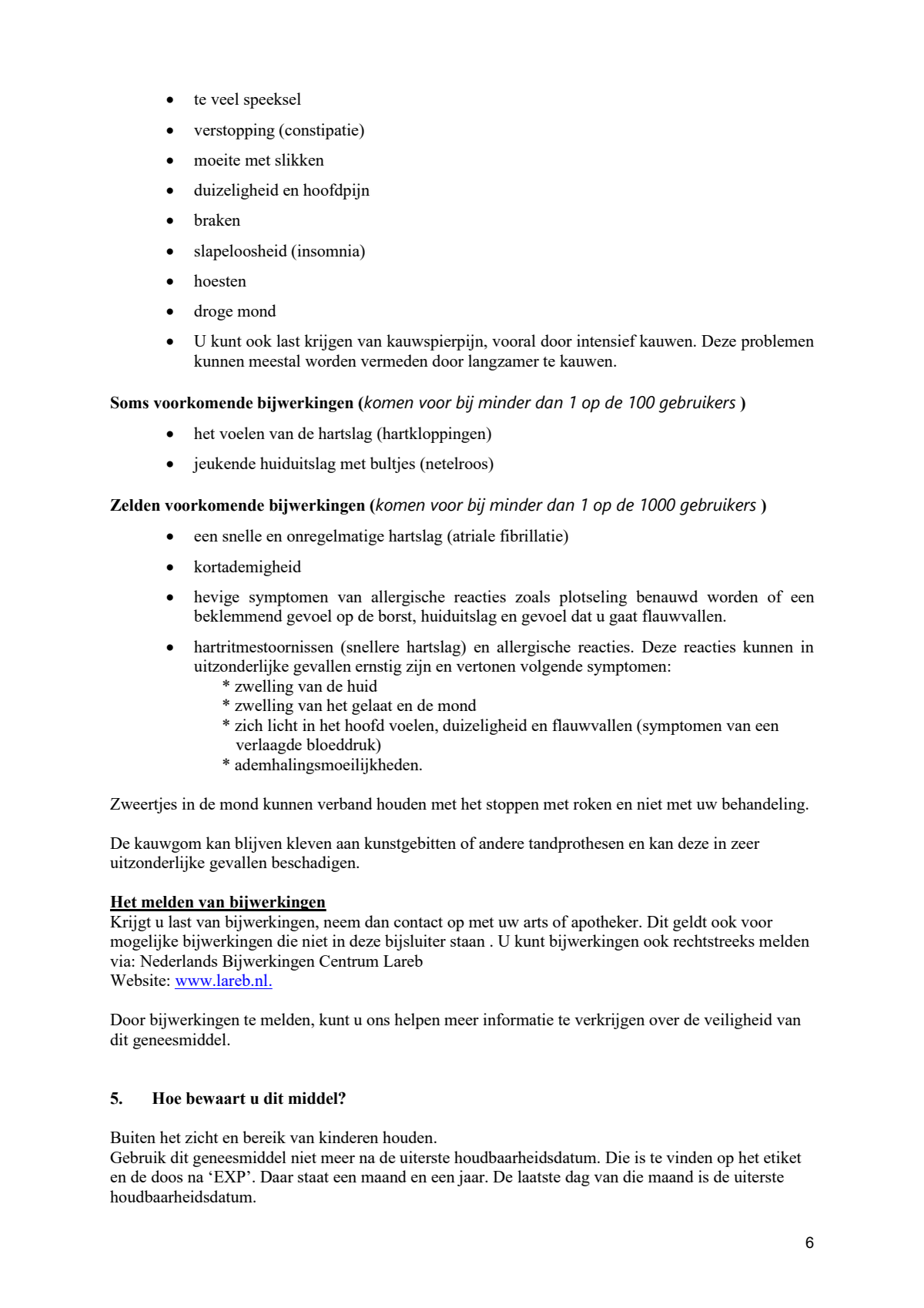 Kauwgom Cool Mint 4mg -  voor stoppen met roken afbeelding van document #6, leaflet
