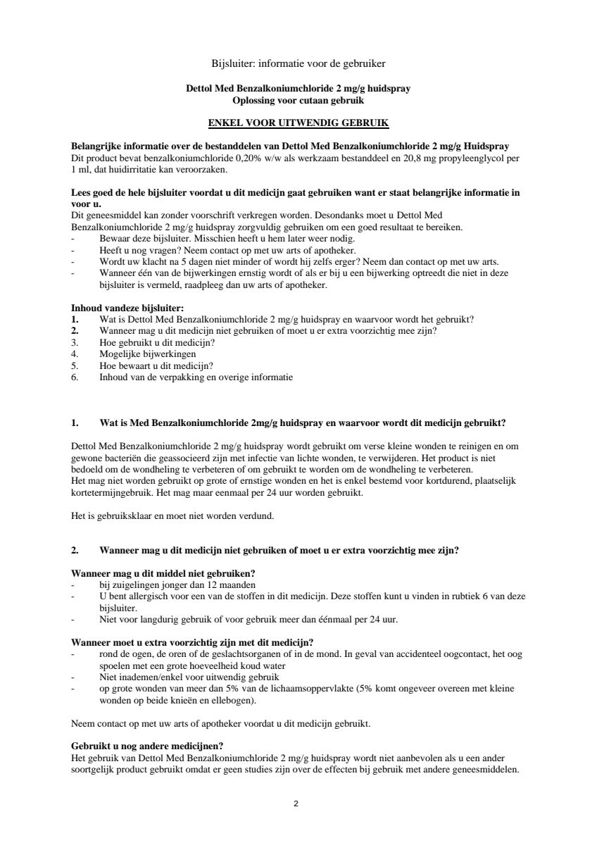 Wondspray 100 ML afbeelding van document #2, leaflet