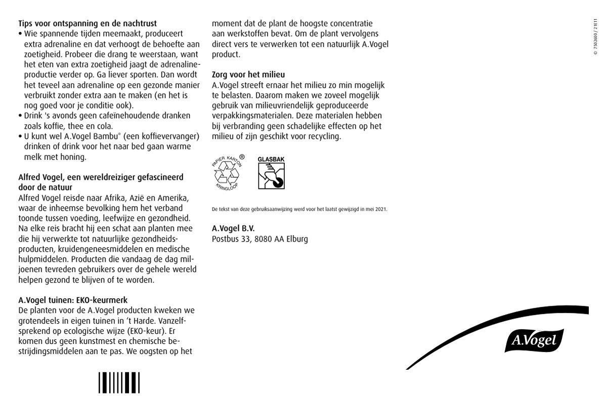 Avena Sativa (Nacht)rust¹* Druppels afbeelding van document #2, instructions