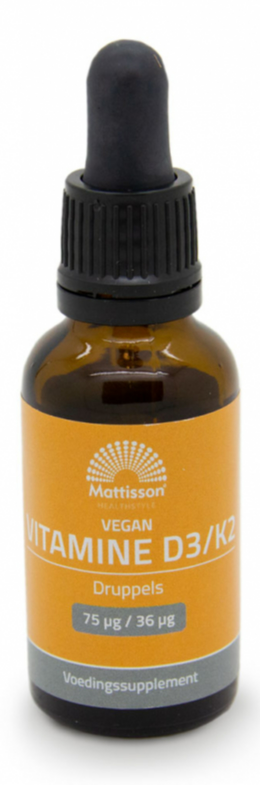 Mattisson HealthStyle Vitamine D3&K2 Vegan Druppels 25ML