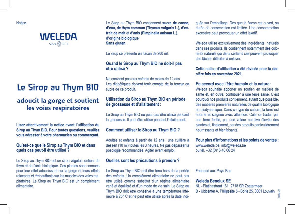 Tijmsiroop Bio afbeelding van document #2, instructions