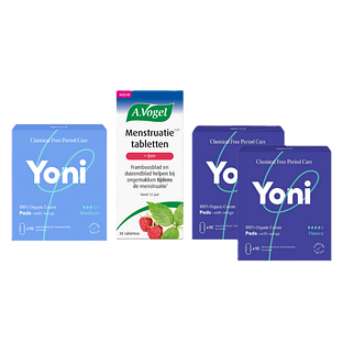 A.Vogel Menstruatie tabletten en Yoni maandverband Combi 3st A.Vogel Menstruatie tabletten en Yoni maandverband Combi 3st