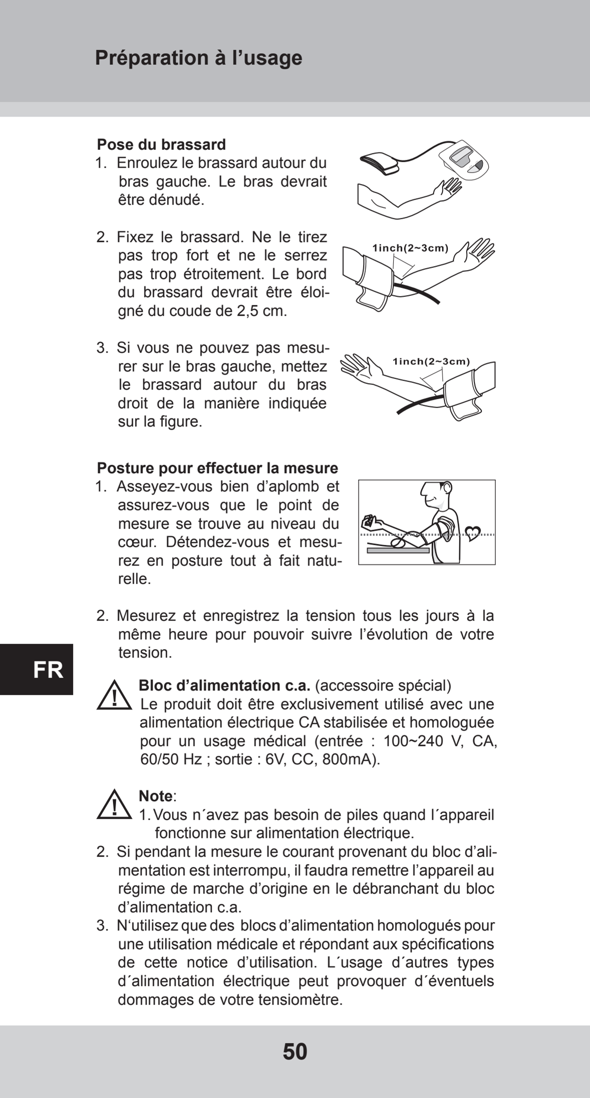 Bovenarm Bloeddrukmeter Desktop afbeelding van document #50, instructions
