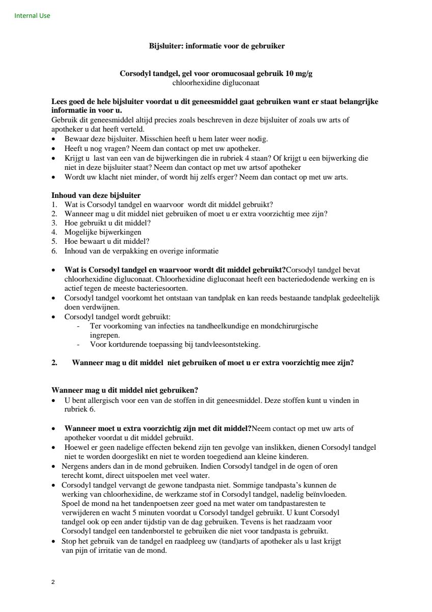 Tandgel - voor het doelgericht voorkomen van tandvlees ontsteking afbeelding van document #2, leaflet
