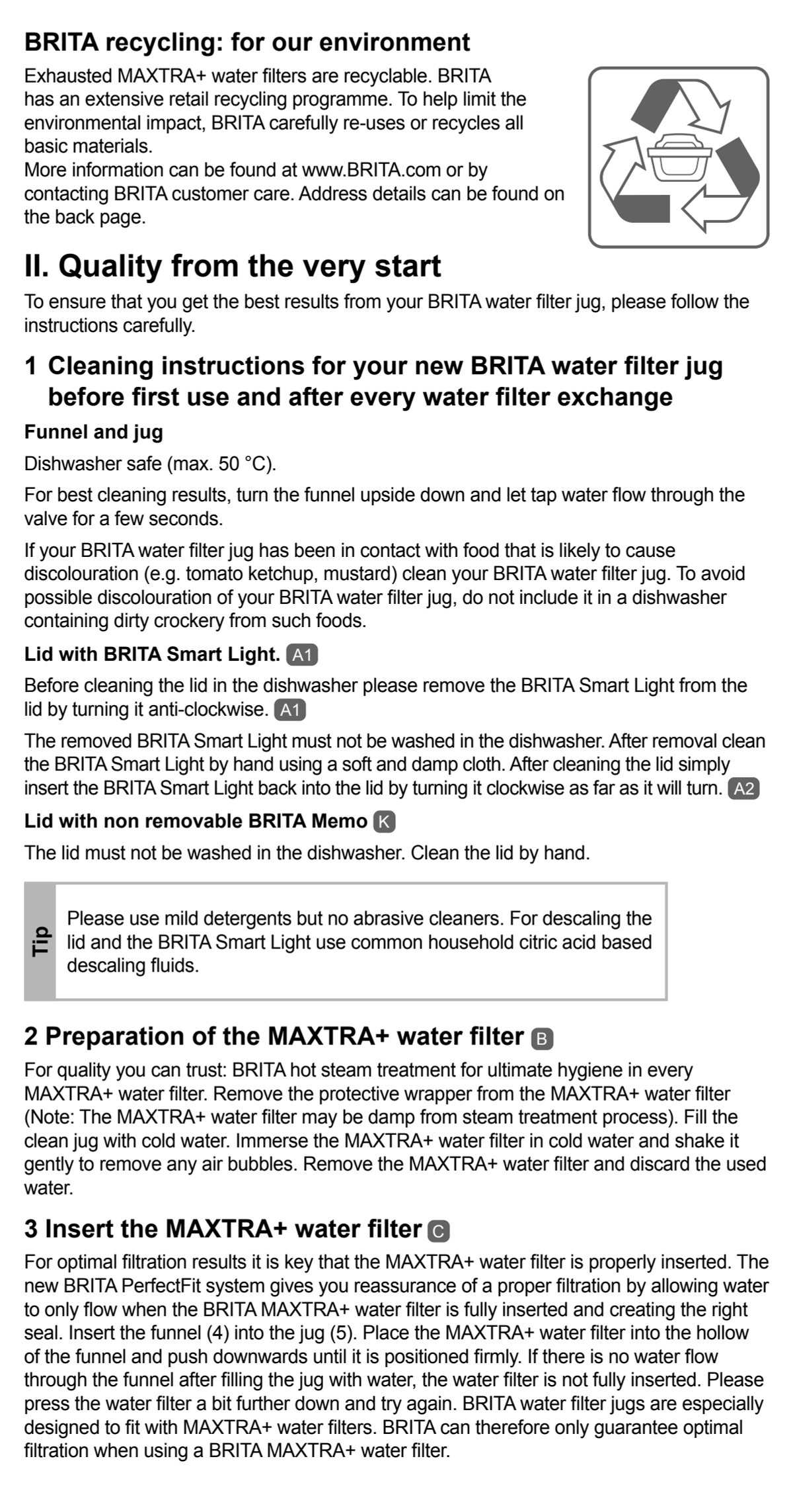 Waterfilterkan Marella Wit XL + 1 Maxtra Filterpatroon afbeelding van document #38, instructions