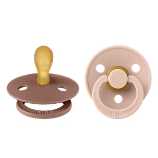 BIBS Fopspeen 0-6 Maanden Symmetrical Woodchuck/Blush 2ST