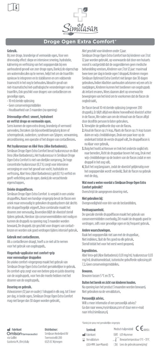 Droge Ogen Extra Comfort Oogdruppels afbeelding van document #1, instructions