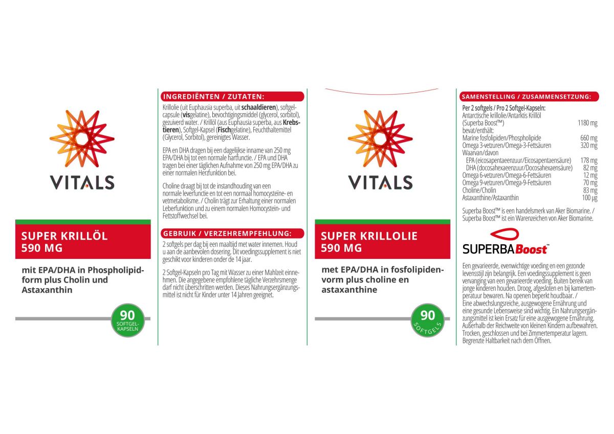 Super Krillolie 590mg afbeelding van document #1, label