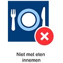 Niet met eten innemen
