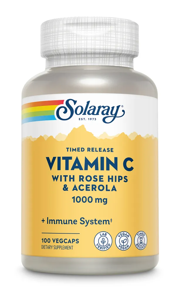 Solaray Vitamin C 1000mg Capsules 100VCP