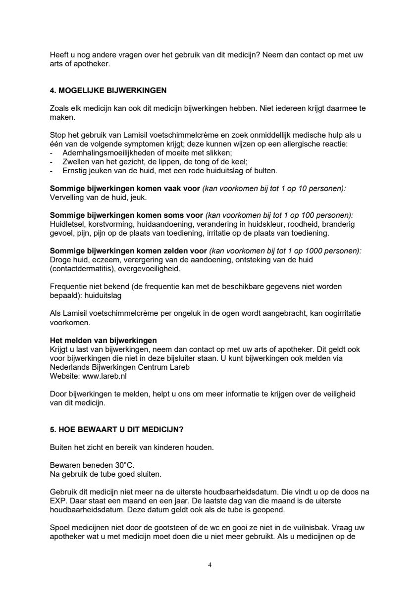 Voetschimmelcrème afbeelding van document #4, leaflet