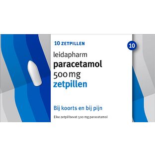 Leidapharm Paracetamol Zetpil 500mg 10ST Leidapharm Paracetamol Zetpil 500mg 10ST