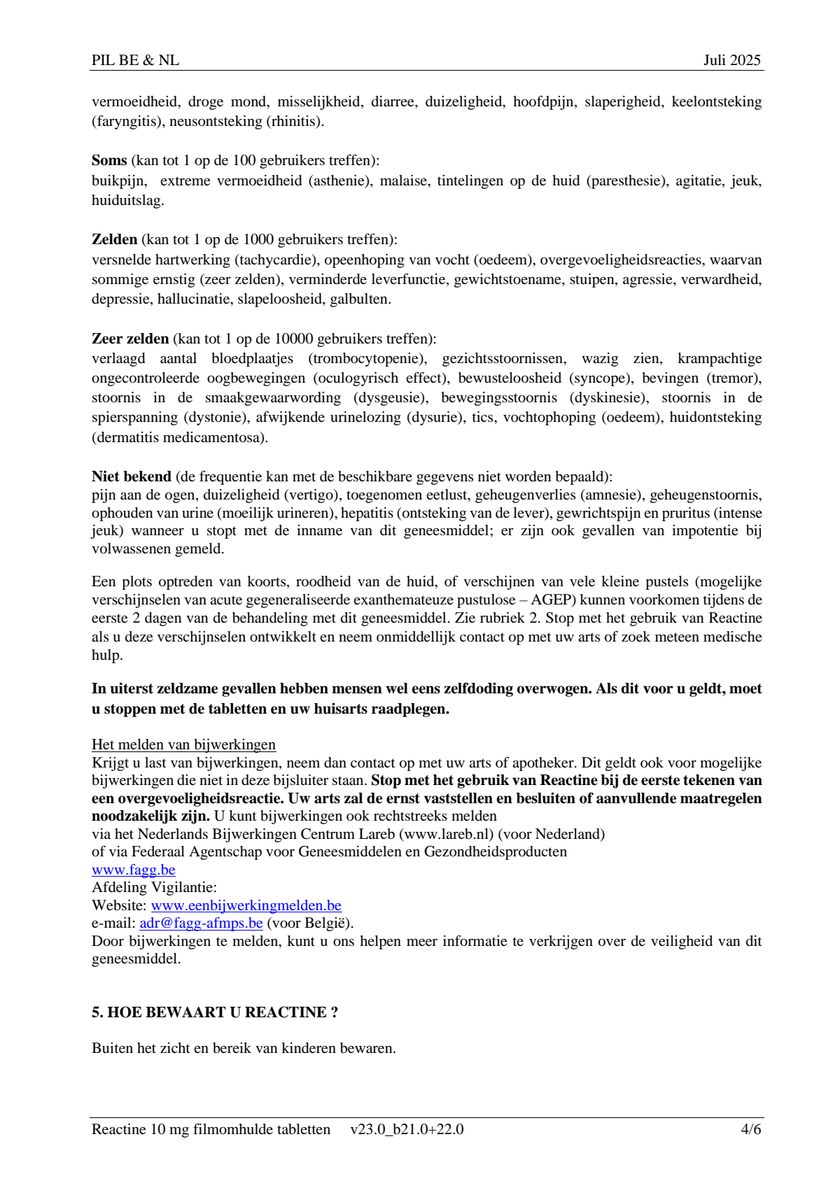 Cetirizine 10mg Tabletten afbeelding van document #4, leaflet
