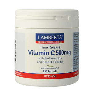 Lamberts Vitamine C 500 mg Time Release & Bioflavonoiden Tabletten 250TB
