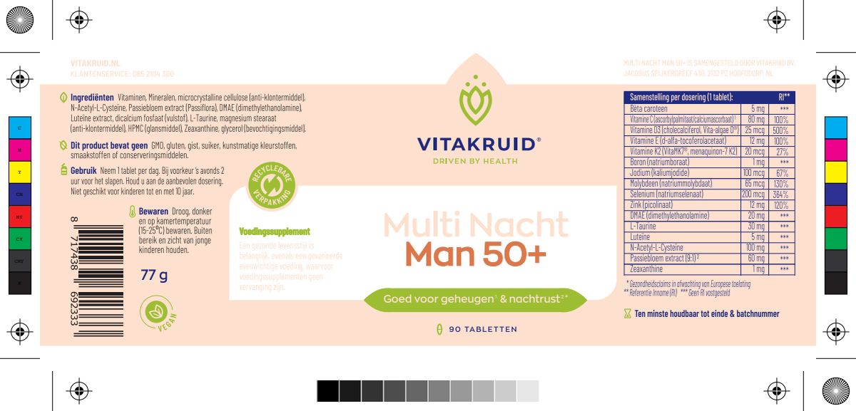 Multi Nacht Man 50+ 100% Vegan afbeelding van document #1, label