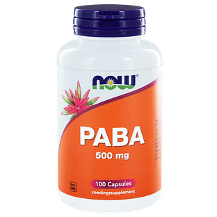 NOW PABA 500mg Capsules 100ST NOW PABA 500mg Capsules 100ST