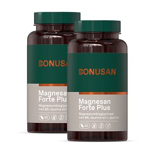 Bonusan Magnesan Forte Plus Tabletten Duoverpakking 2x60TB Bonusan Magnesan Forte Plus Tabletten Duoverpakking 2x60TB