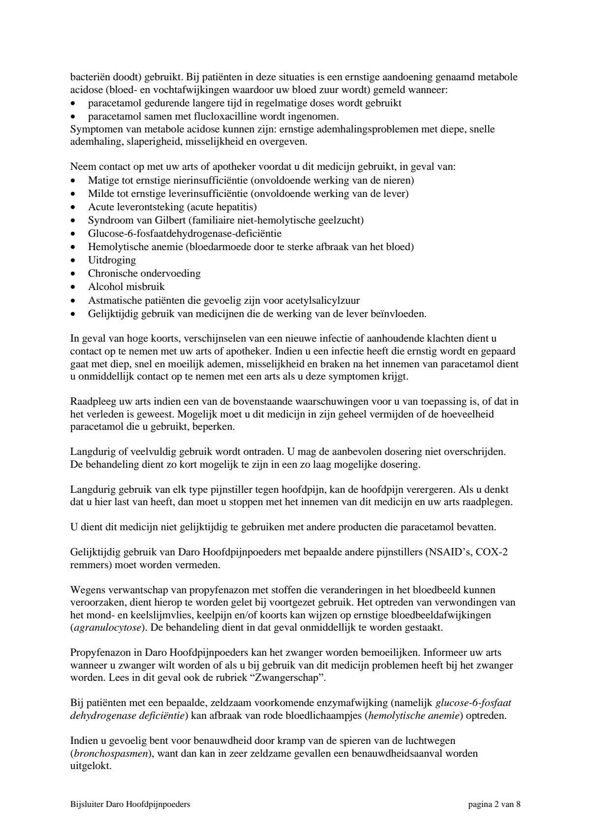 Hoofdpijnpoeders afbeelding van document #2, leaflet