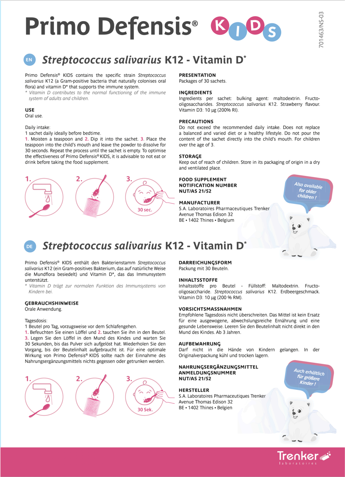 Primo Defensis Kids afbeelding van document #2, instructions
