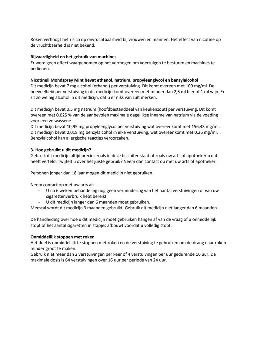 Mondspray Mint 1mg afbeelding van document #3, leaflet