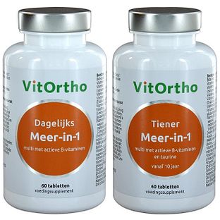 VitOrtho Meer in 1 Dagelijks & Tiener Tabletten 2ST VitOrtho Meer in 1 Dagelijks & Tiener Tabletten 2ST