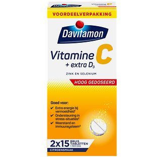 Davitamon Vitamine C + Extra D3 Bruistabletten 30TB