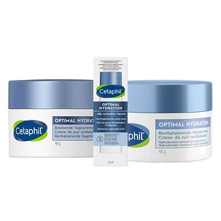 Cetaphil Optimal Hydration Revitaliserende Dagcrème + Nachtcrème +Serum Combi 3ST