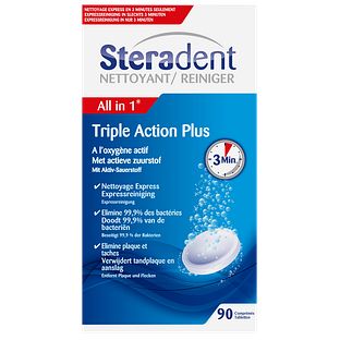 Steradent Triple Action Plus Bruistabletten 90ST