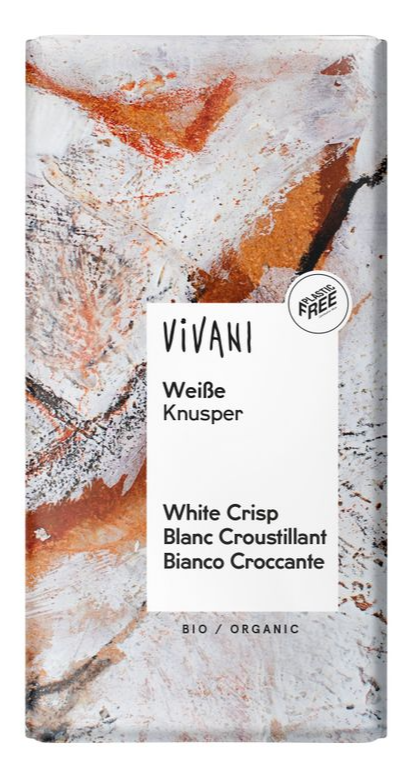 Vivani White Crisp Chocolade Reep afbeelding 1