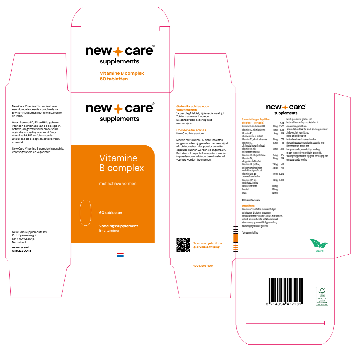 Vitamine B Complex Tabletten afbeelding van document #1, instructions