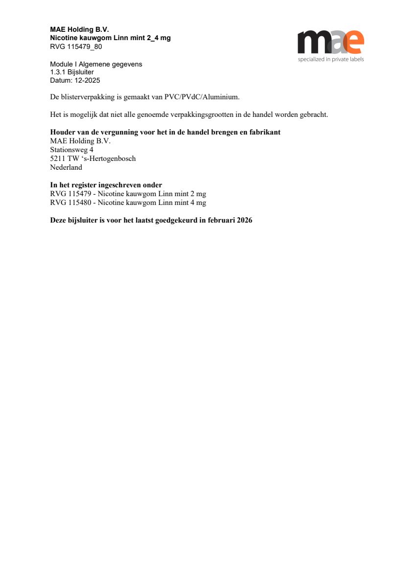 Nicotine Kauwgom Mint 2mg afbeelding van document #8, leaflet