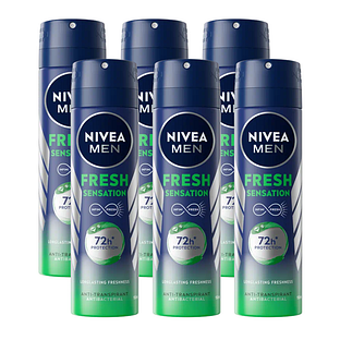 Nivea Men Fresh Sensation Anti-Transpirant Spray Voordeelverpakking 6x150ML
