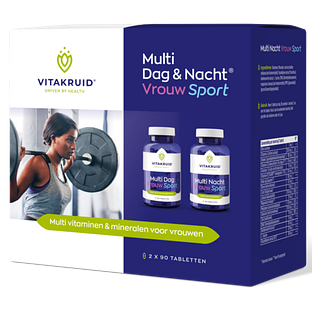 Vitakruid Multi Dag & Nacht Vrouw Sport 100% Vegan 2 x 90 180TB