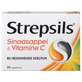 Strepsils Sinaasappel & Vitamine C Zuigtabletten 24ST