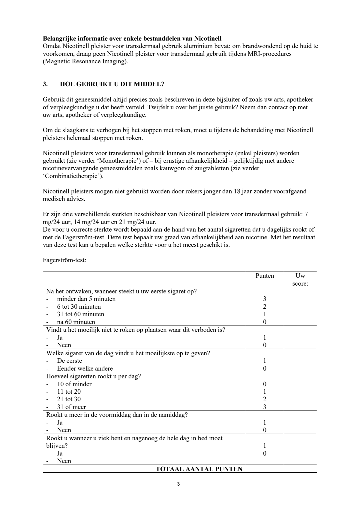 Pleisters Combi voor zware roker - 21 mg + 14 mg + 7 mg - afbeelding van document #3, leaflet