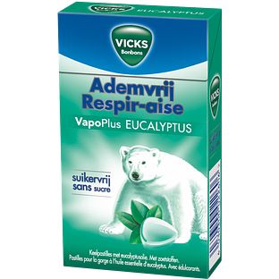 Vicks Ademvrij Eucalyptus Suikervrij 40GR