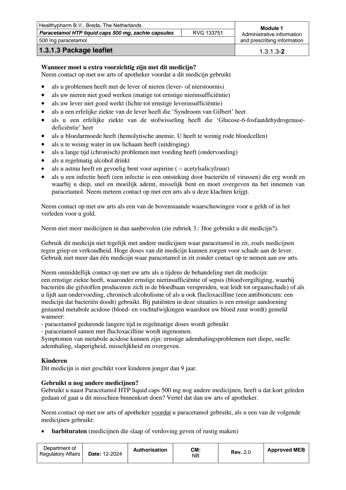 Paracetamol 500mg Liquid Capsules afbeelding van document #2, leaflet